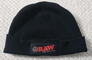 Raw Rolling Papers Beanie Black Color Used Good Condition Unisex Adults